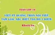 Viết đường tròn nội tiếp tam giác ABC biết tọa độ 3 điểm - Toán lớp 10